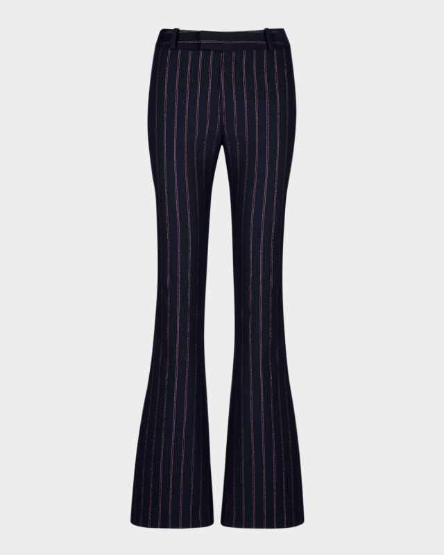 Striped Bootcut Pants